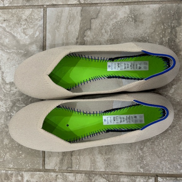 Rothy's The Flat Round Toe Slip on Shoes Ecru Women's 10 - Picture 12 of 14